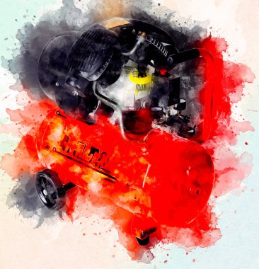 Güçlü hava kompresörü illüstrasyonuName