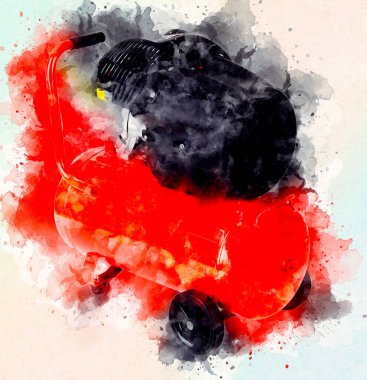 Güçlü hava kompresörü illüstrasyonuName