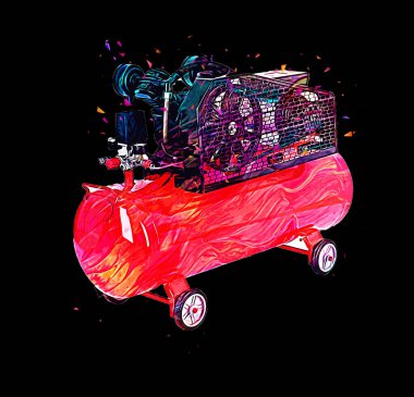 Güçlü hava kompresörü illüstrasyonuName