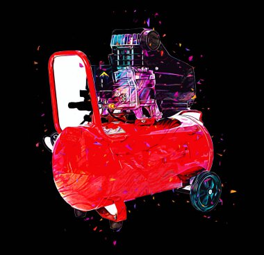 Güçlü hava kompresörü illüstrasyonuName