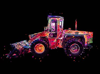 Yükleyici illüstrasyon renk sanatı antika çizimi