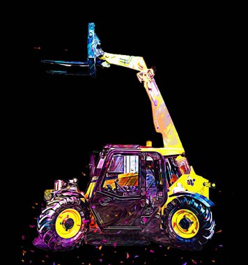 Yükleyici illüstrasyon renk sanatı antika çizimi