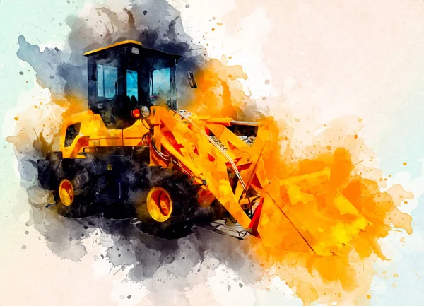 Loader Illustratie Kleur Kunst Vintage Tekening Retro Antiek — Stockfoto