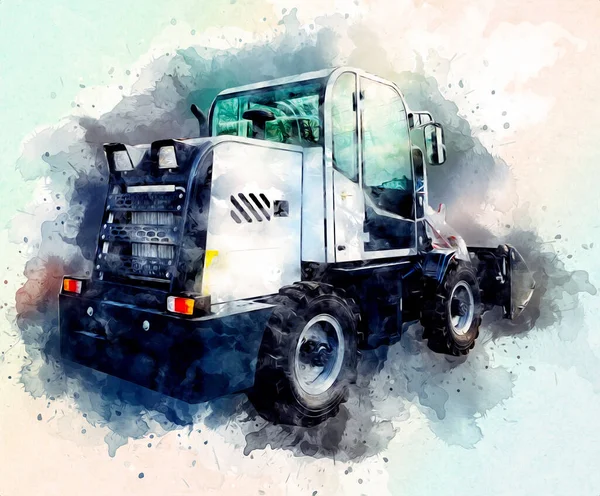 Loader Illustratie Kleur Kunst Vintage Tekening Retro Antiek — Stockfoto