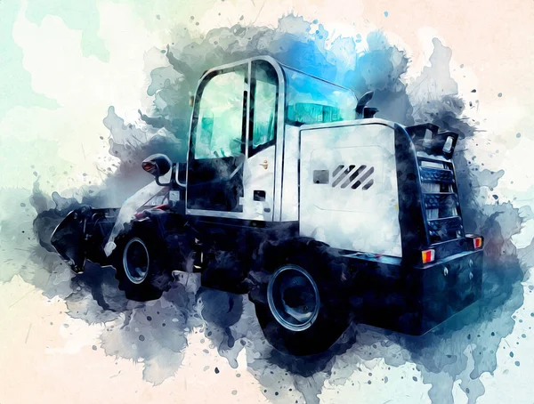 Loader Illustratie Kleur Kunst Vintage Tekening Retro Antiek — Stockfoto