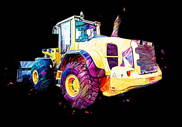 Loader Illustration Color Art Vintage Drawing Retro Antique — Stock Photo, Image