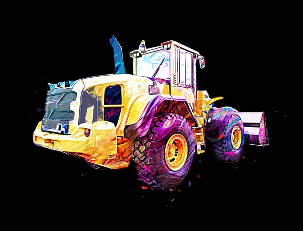 Loader Illustratie Kleur Kunst Vintage Tekening Retro Antiek — Stockfoto