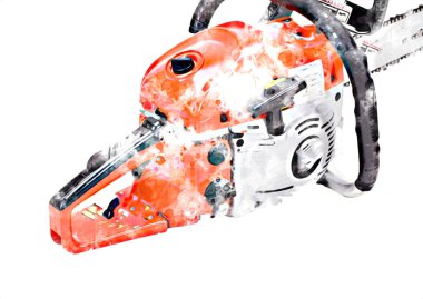 Zincirli testere çizimi, eskiz, antika, antika...