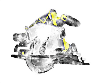 Dairesel testere çizim sanatı eskiz antika vintage