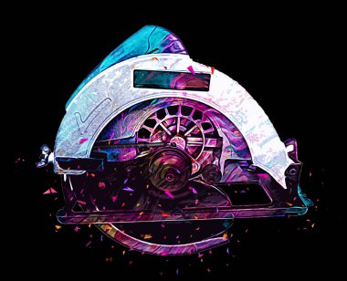 Dairesel testere çizim sanatı eskiz antika vintage