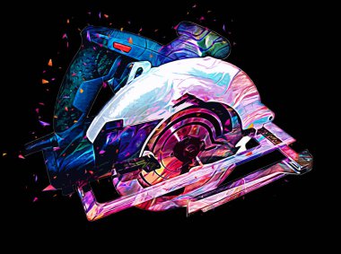 Dairesel testere çizim sanatı eskiz antika vintage