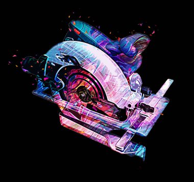 Dairesel testere çizim sanatı eskiz antika vintage