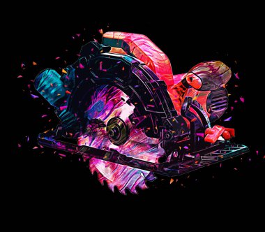 Dairesel testere çizim sanatı eskiz antika vintage