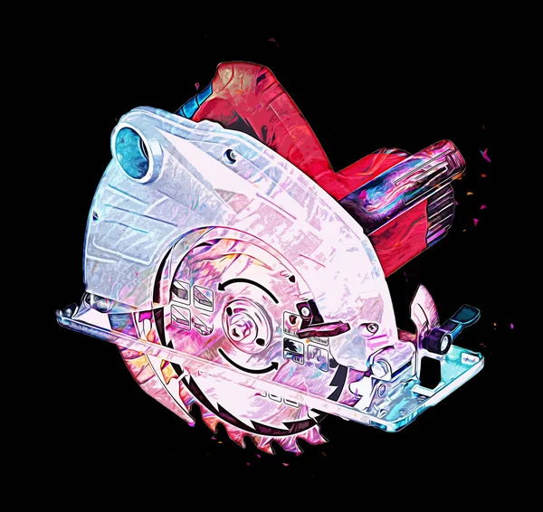 Dairesel testere çizim sanatı eskiz antika vintage