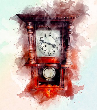 Eski antika klasik saatlerin eski kağıt arka plandaki tuşları.