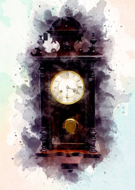 Eski antika klasik saatlerin eski kağıt arka plandaki tuşları.