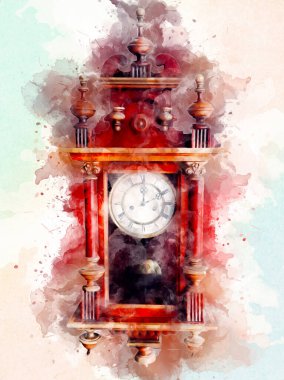 Eski antika klasik saatlerin eski kağıt arka plandaki tuşları.