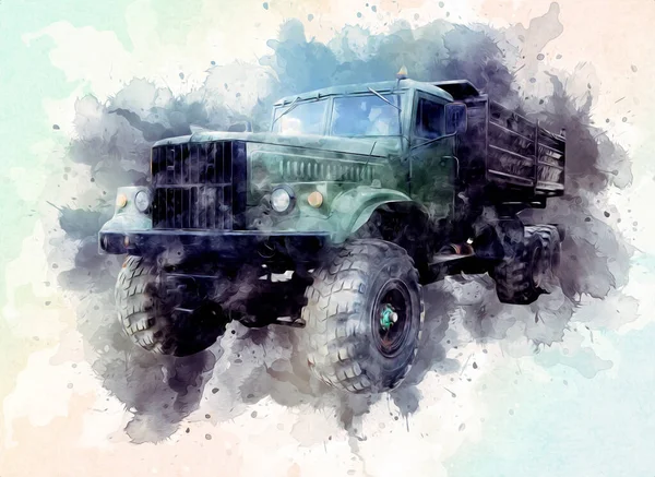 Sarı damperli kamyon çizimi eskiz çizimi antika antika