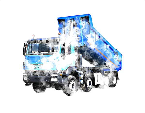 Sarı damperli kamyon çizimi eskiz çizimi antika antika