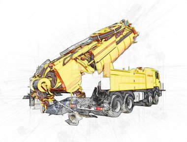 Büyük bir benzin deposu yol alıyor. Resim, antika, antika.