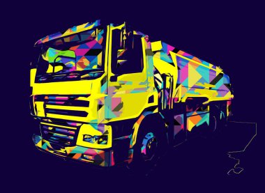 Büyük bir benzin deposu yol alıyor. Resim, antika, antika.