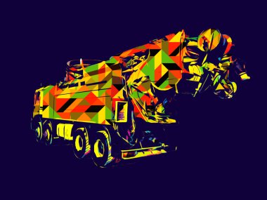 Büyük bir benzin deposu yol alıyor. Resim, antika, antika.