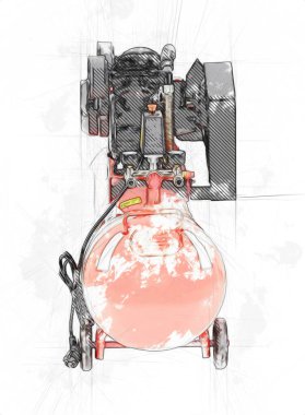 Güçlü hava kompresörü illüstrasyonuName