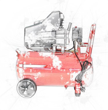 Güçlü hava kompresörü illüstrasyonuName