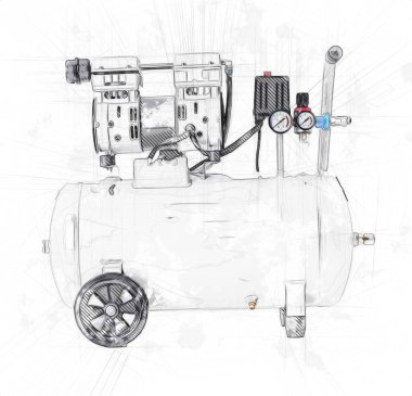 Güçlü hava kompresörü illüstrasyonuName