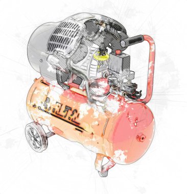 Güçlü hava kompresörü illüstrasyonuName