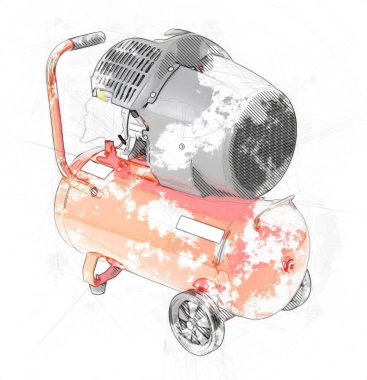 Güçlü hava kompresörü illüstrasyonuName