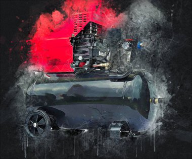 Güçlü hava kompresörü illüstrasyonuName