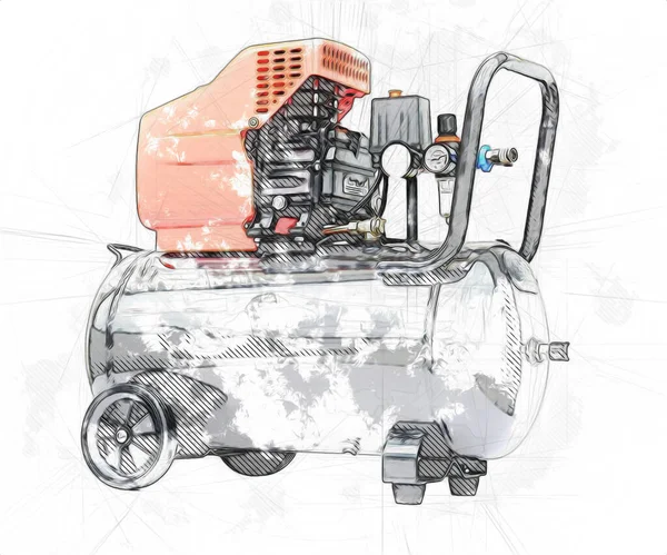 Güçlü hava kompresörü illüstrasyonuName