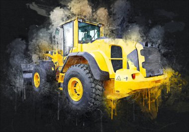 Yükleyici illüstrasyon renk sanatı antika çizimi