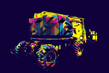 İnşaat sahasında forklift, yapım parçaları çizim sanatını yükseltmeye hazırlanıyor