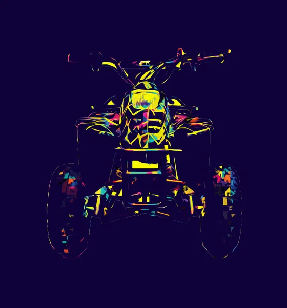 Atv Quad Fiets All Terrain Voertuig Met Clipping Pad Kunst — Stockfoto