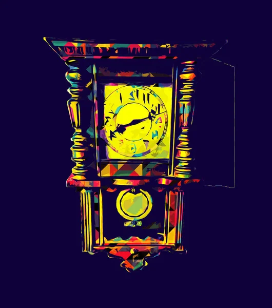 Tarcze Starych Zabytkowych Klasycznych Zegarów Tle Papieru Vintage — Zdjęcie stockowe