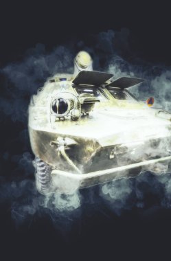 Bir amfibi piyade savaş tankı.