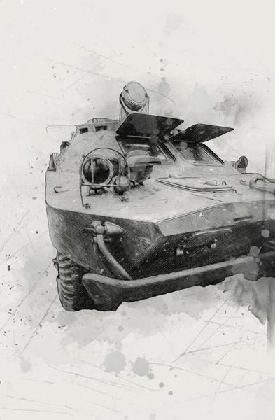 两栖步兵战车作战坦克 — 图库照片