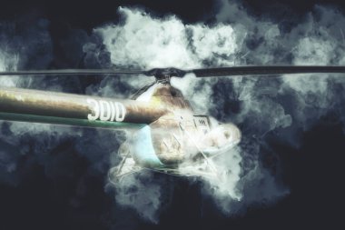 askeri helikopter resim sanatı klasiği çiziyor
