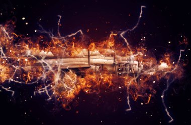 Amerikan savaş uçağı resim sanatı klasiği çiziyor.