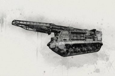 Uçaksavar füze tankı retro vintage