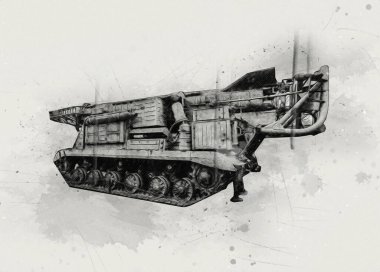 Uçaksavar füze tankı retro vintage