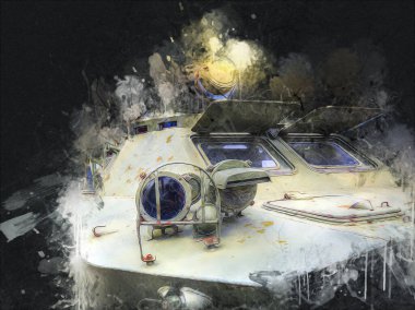 Bir amfibi piyade savaş tankı.