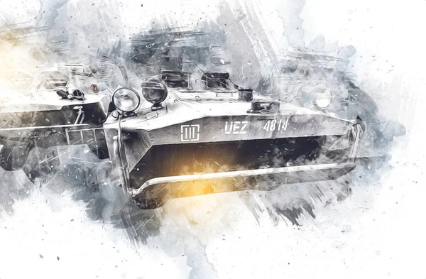 Egy Kétéltű Gyalogsági Harckocsi Harci Tank — Stock Fotó