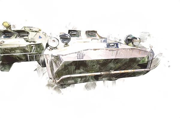 Bir Amfibi Piyade Savaş Tankı — Stok fotoğraf