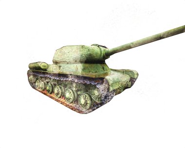 Vintage tank izole çizim sanat illüstrasyonu