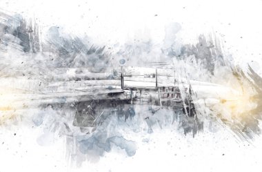 Amerikan savaş uçağı resim sanatı klasiği çiziyor.