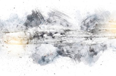 Amerikan savaş uçağı resim sanatı klasiği çiziyor.