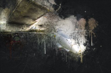 Amerikan savaş uçağı resim sanatı klasiği çiziyor.